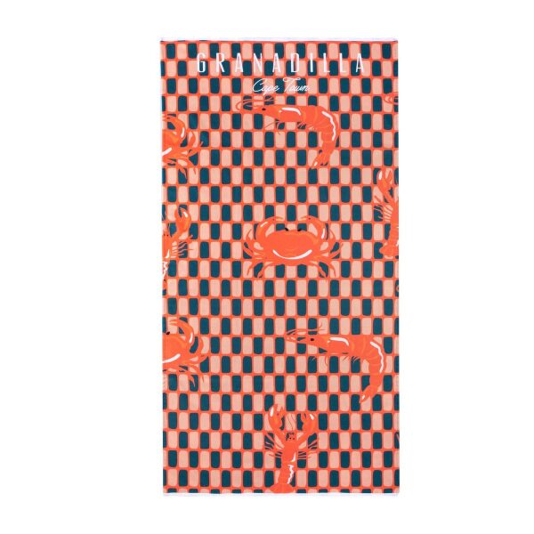 Sea Creatures Red Granadilla Sea Creatures Beach Towel