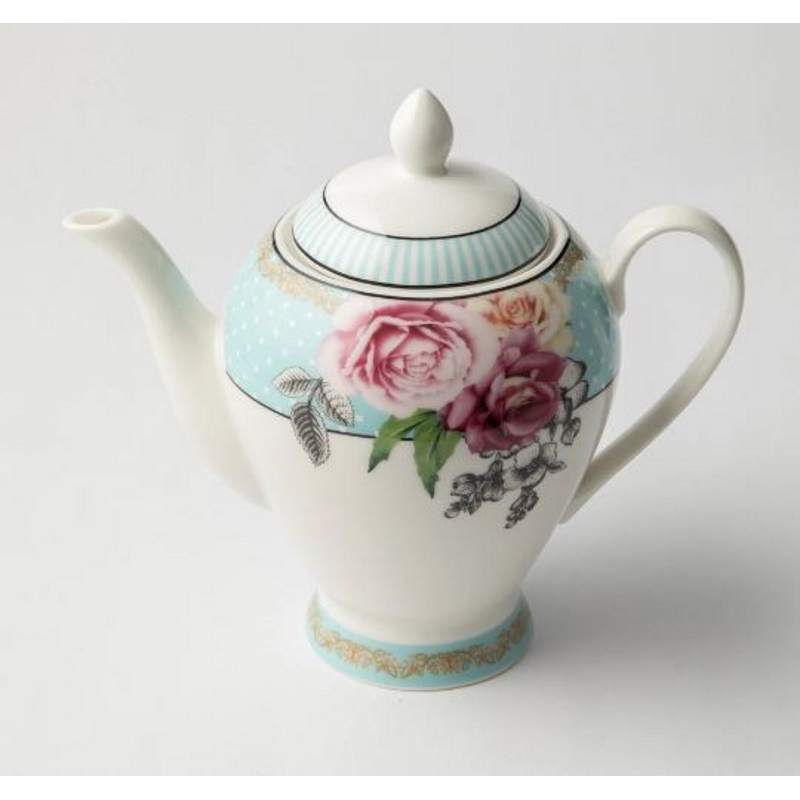 0088763 jc wavy rose teapot