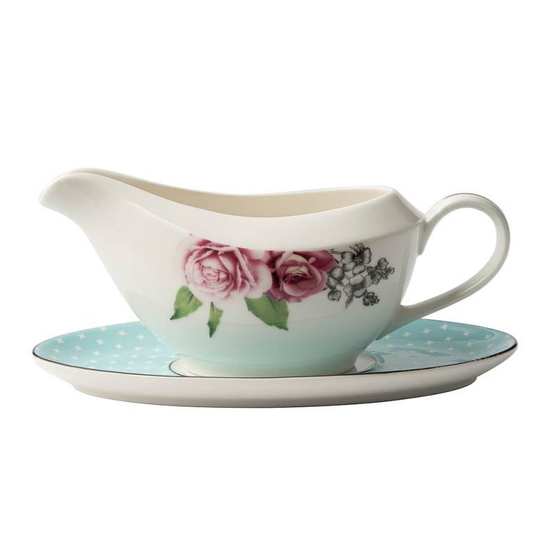 0088769 JC WAVY ROSE GRAVY BOAT JC-7058