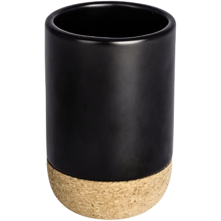 Black & Cork Toothbrush Holder