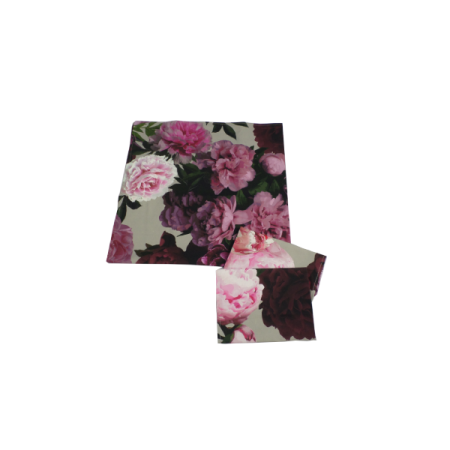 Mauve Roses Overlay & Serviette Set