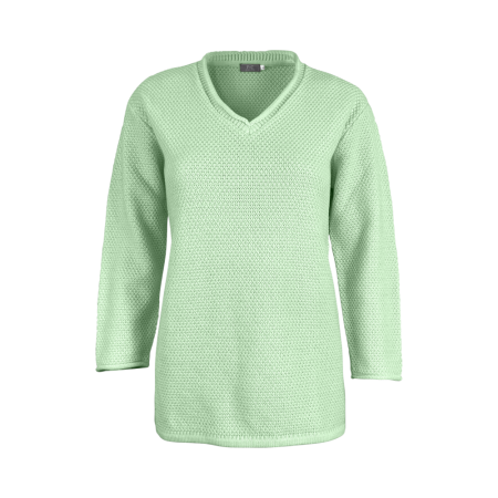 F&C VEE NECK 3 QUARTER SLEEVE MINT JERSEY