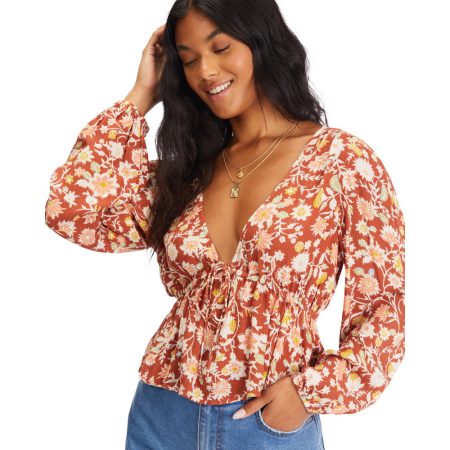 BILLABONG TIME GOES BY PRINTED BLOUSE