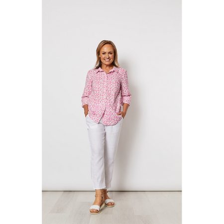 GORDON SMITH SMALL PINK FLORAL BLOUSE