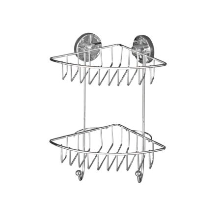 Wenko Vacuum-Loc 2 Tier Corner Rack Bari