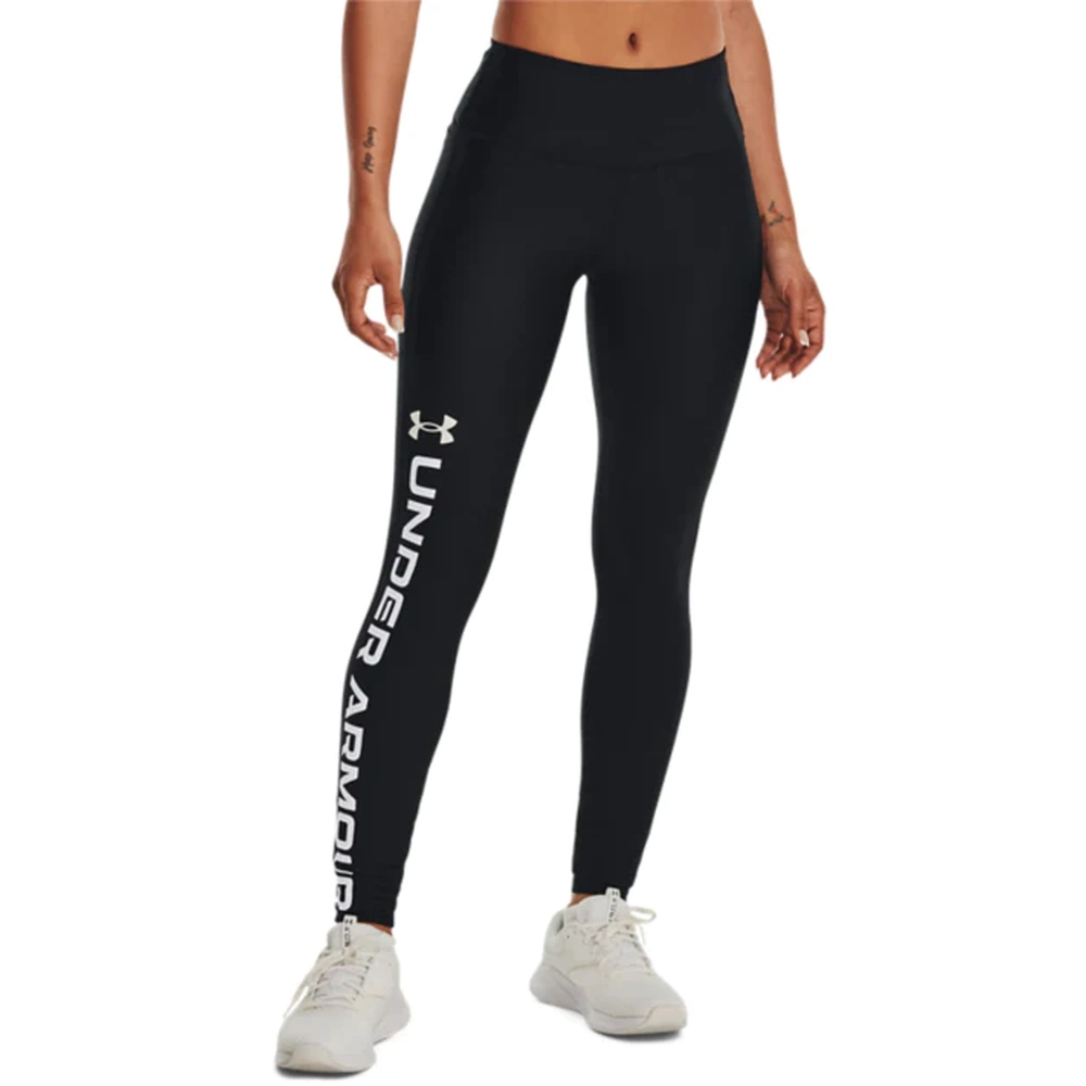 SKU 0105721 Under Armour Ladies Branded Tights Black-White