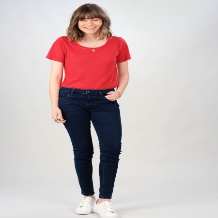 LEA DARK BLUE DENIM PUSH UP JEAN