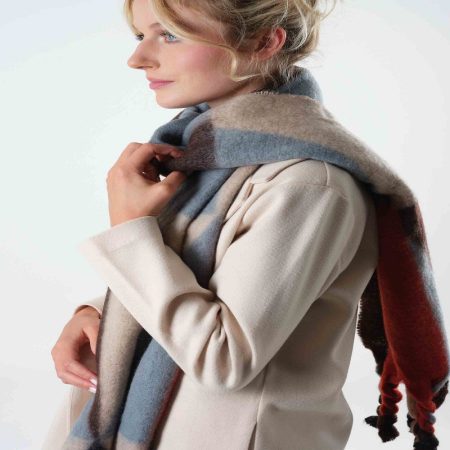 THAIS RED CHECK SCARF