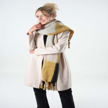 THAIS YELLOW CHECK SCARF