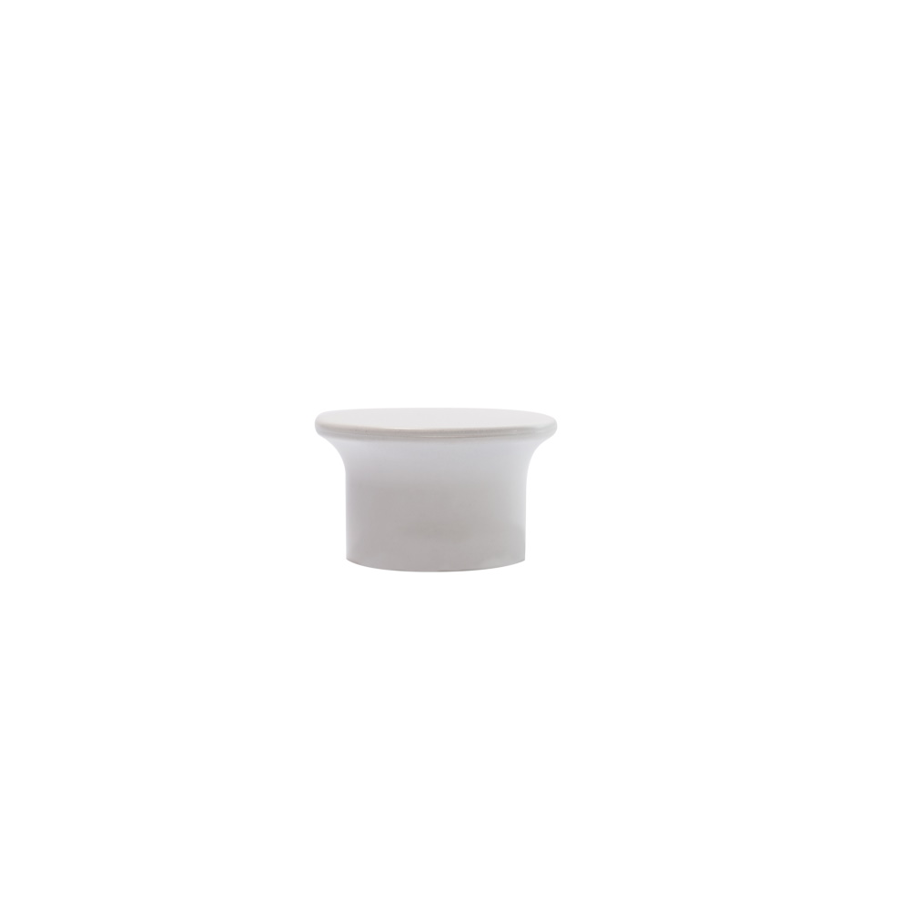 0107140 34mm Designer Flat end cap- White