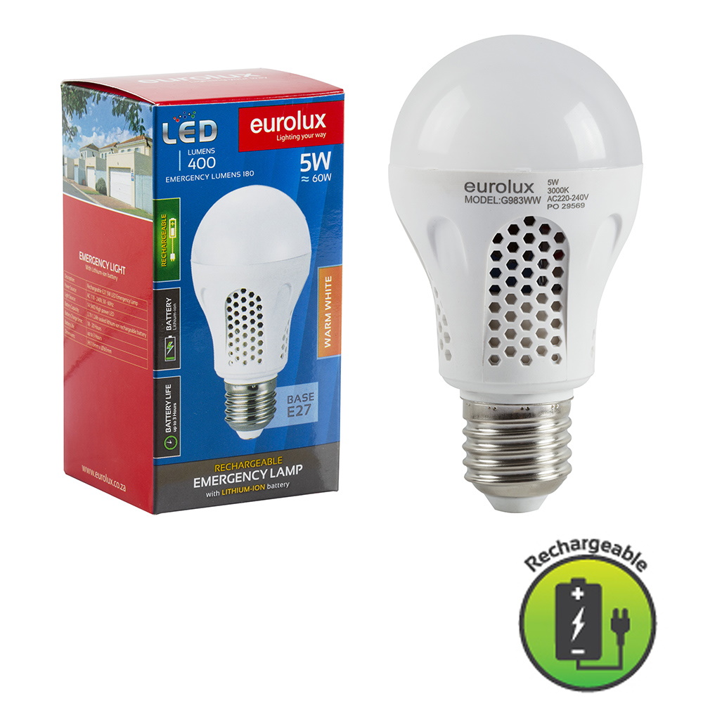 G983WW Eurolux G983WW Rechargeable Lightbulb